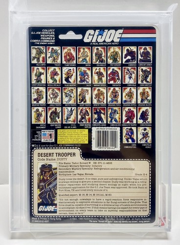 GI Joe DUSTY 1985 AFA 80+ MOC Hasbro New Vintage Factory Sealed Action Figure - Picture 5 of 6