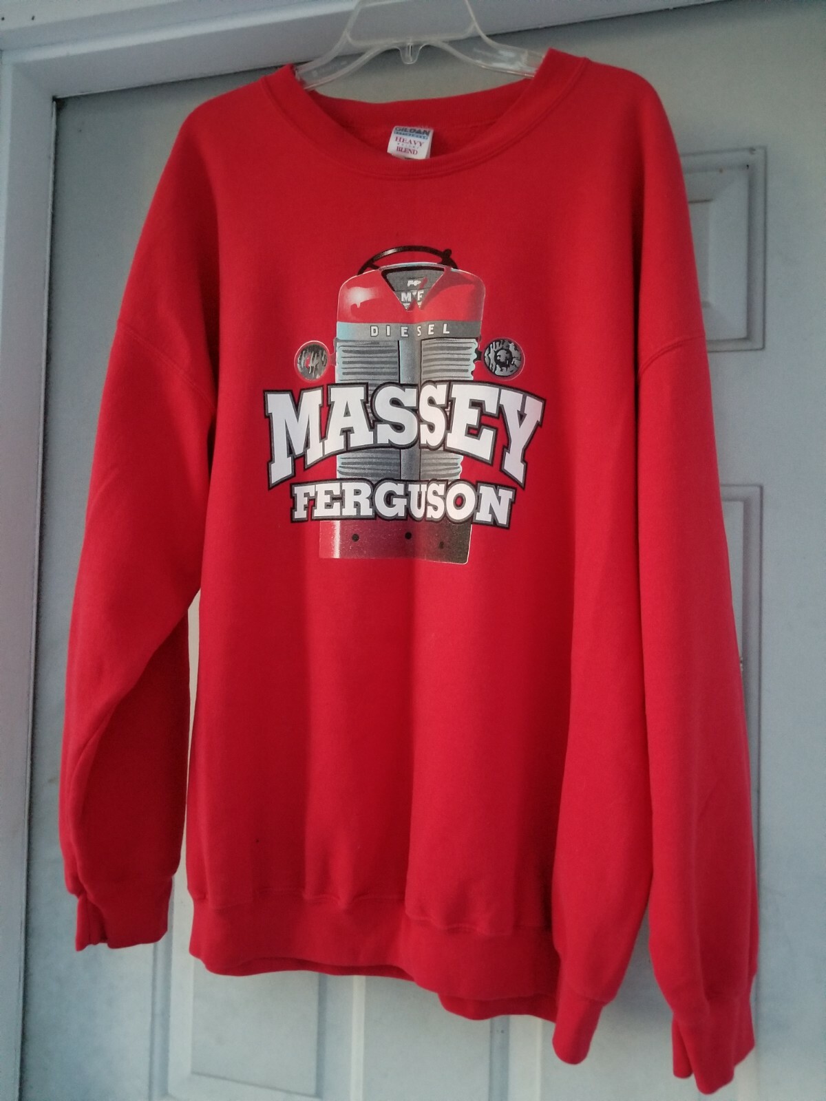 Massey Ferguson Diesel Red Spellout Sweatshirt Tractor Farm