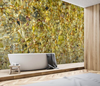 3D Yellow Stone ZHUA7738 Wallpaper Wall Murals Removable Self-adhesive Ann