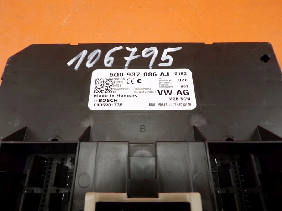 Centralina rete di bordo 5Q0937086AJ VW PASSAT VARIANT (3G5, CB5) 2.0 TDI - Immagine 2 di 4