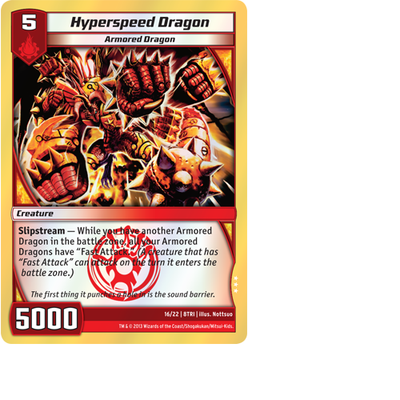 Kaijudo X1 HYPERSPEED DRAGON Foil Rare #16/22 8TRI - Elite Series