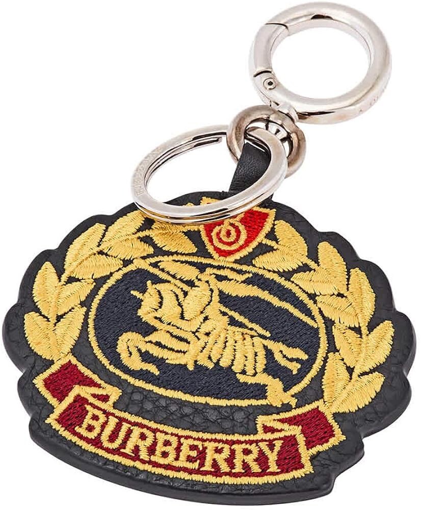 BURBERRY キーホルダー BURBERRY Keychain Embroidered Archive Logo Leather Charm