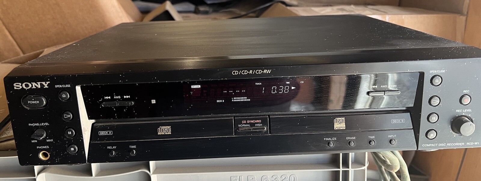 Sony RCDW1 Dual Deck CD Recorder No Remote Fully Tested & Working