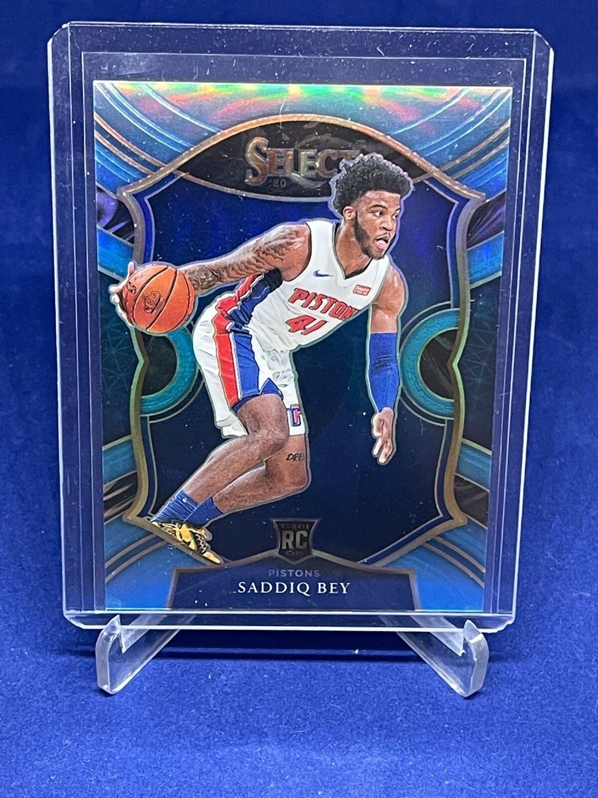 SADDIQ BEY 2020-21 PANINI PRIZM CONCOURSE LIGHT BLUE PRIZM RC #D 199/299