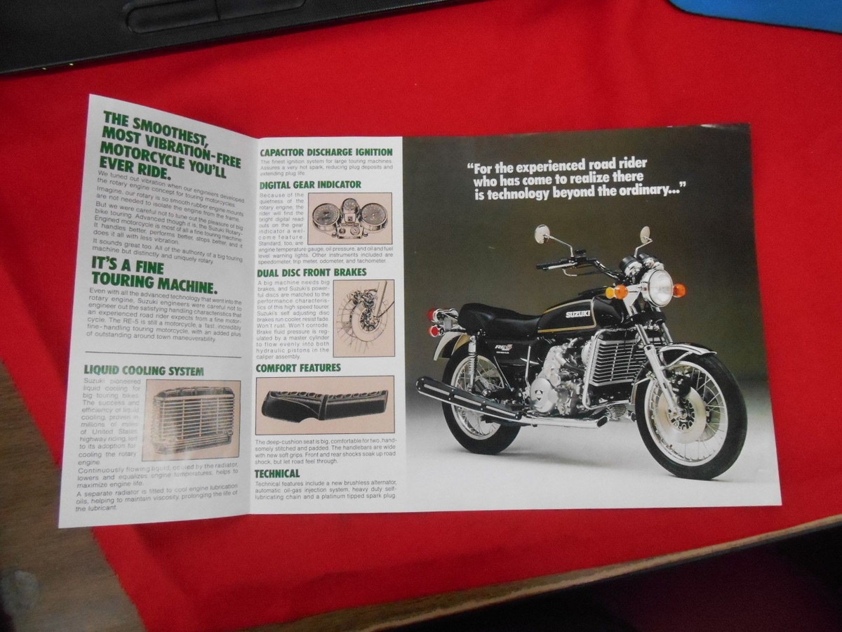 Suzuki Vintage RE-5 RE5 Rotary Brochure Specification Original