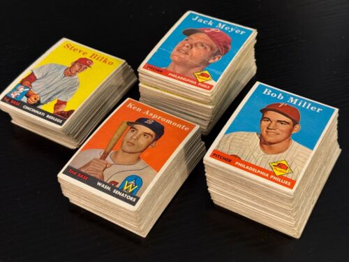 (218) Lote de tarjetas de béisbol Topps 1958 de colección, baja calidad, *SEWALL* - Imagen 2 de 3