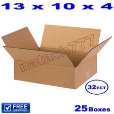 25 - 13x10x4 Cardboard Boxes 32-ECT Mailing Packing Shipping Corrugated Carton