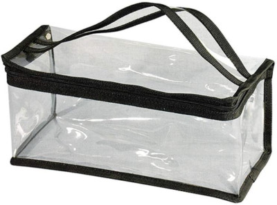 Small Rectangular Clear PVC Makeup Bag Make up Artist Tool Organizer Pouch Bag T