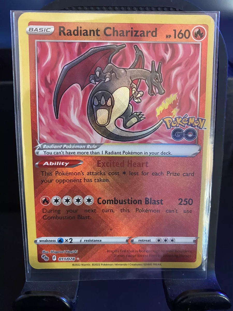 Radiant Charizard - 011/078 - Pokemon Go - Shiny Pokemon Card