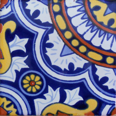 90 Mexican Tiles Talavera Ceramic Handmade Mexico #C115