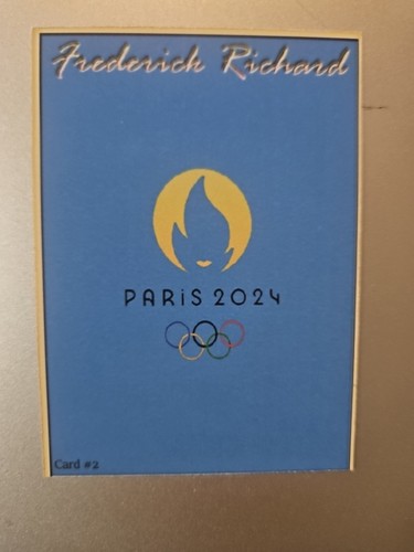 Tarjeta personalizada Frederick Richard 2024 Juegos Olímpicos de París - Momentos de los Juegos - Imagen 2 de 2
