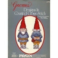  Cross Stitch Gnomes Designs in Counted Cross Stitch....Inspired By the Enc...