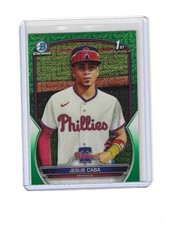 2023 Bowman Chrome Green Mojo Refractor /99 Starlyn Caba Jesus #BCP-164 RC