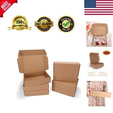 12x9x3 inch Shipping Boxes 6 Pack Brown, Tab Lock Tuck Top Mailer Boxes for P...