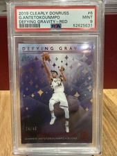 2019 Clearly Donruss Giannis Antetokounmpo Defying Gravity Red /49 PSA 9 #6