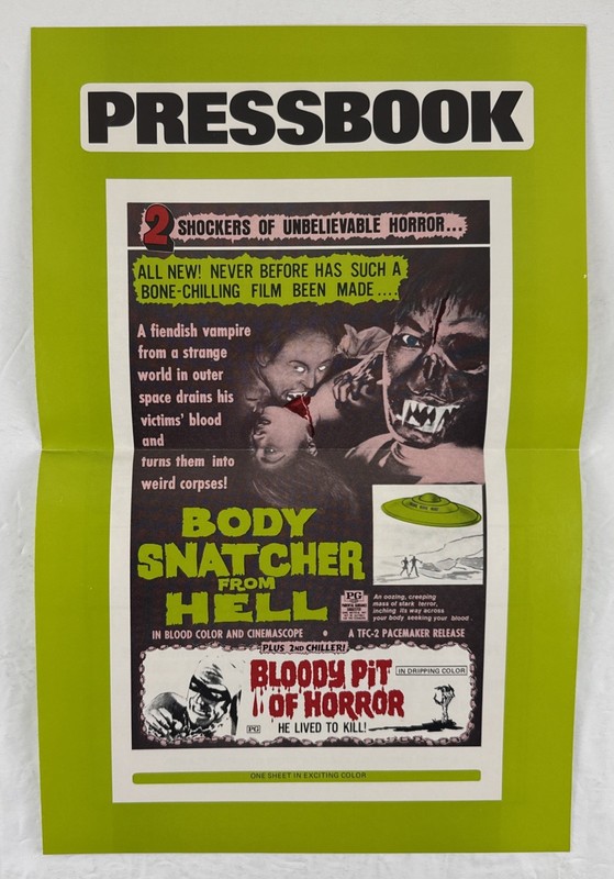 GOKE BODY SNATCHER PIT Pressbook 70s 4Pg Comp. 11x17 Horror Movie Poster 28765