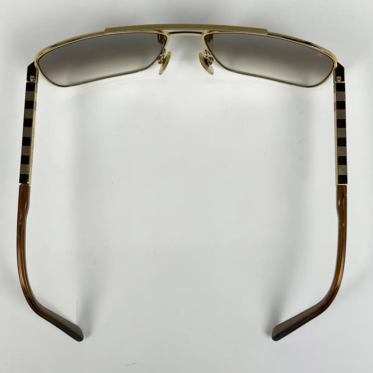Louis Vuitton Attitude Damier Gradient Sunglasses in Metal Acetate Men's Eyewear thumbnail 2