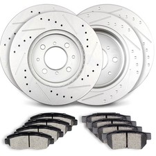 Fits 1999-2000 Honda Civic Si Front And Rear Brake Rotors And Ceramic Pads