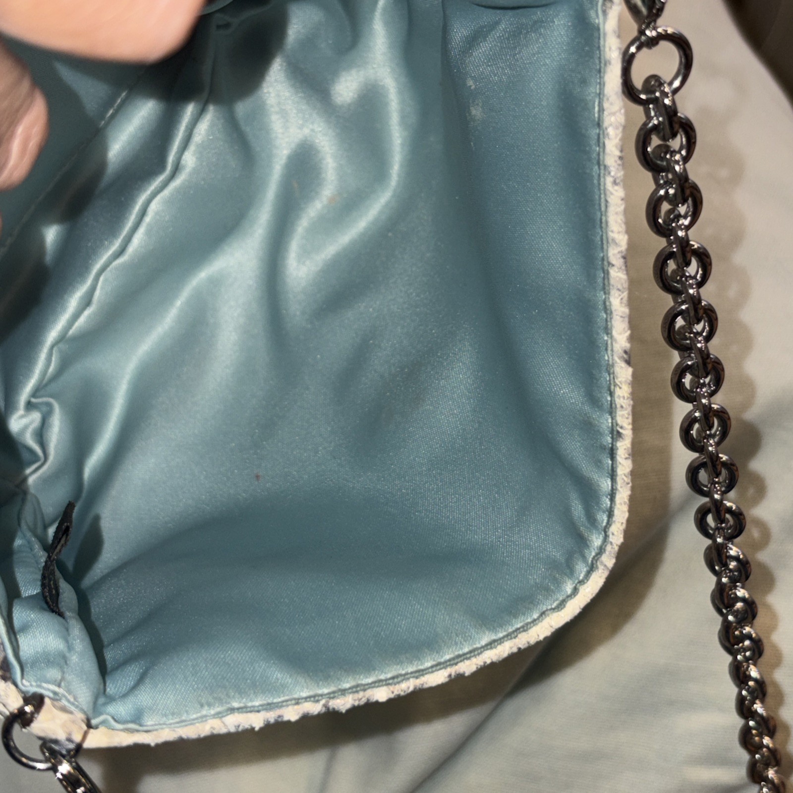 Coach Kristin python leather Chain Crossbody Or C… - image 6