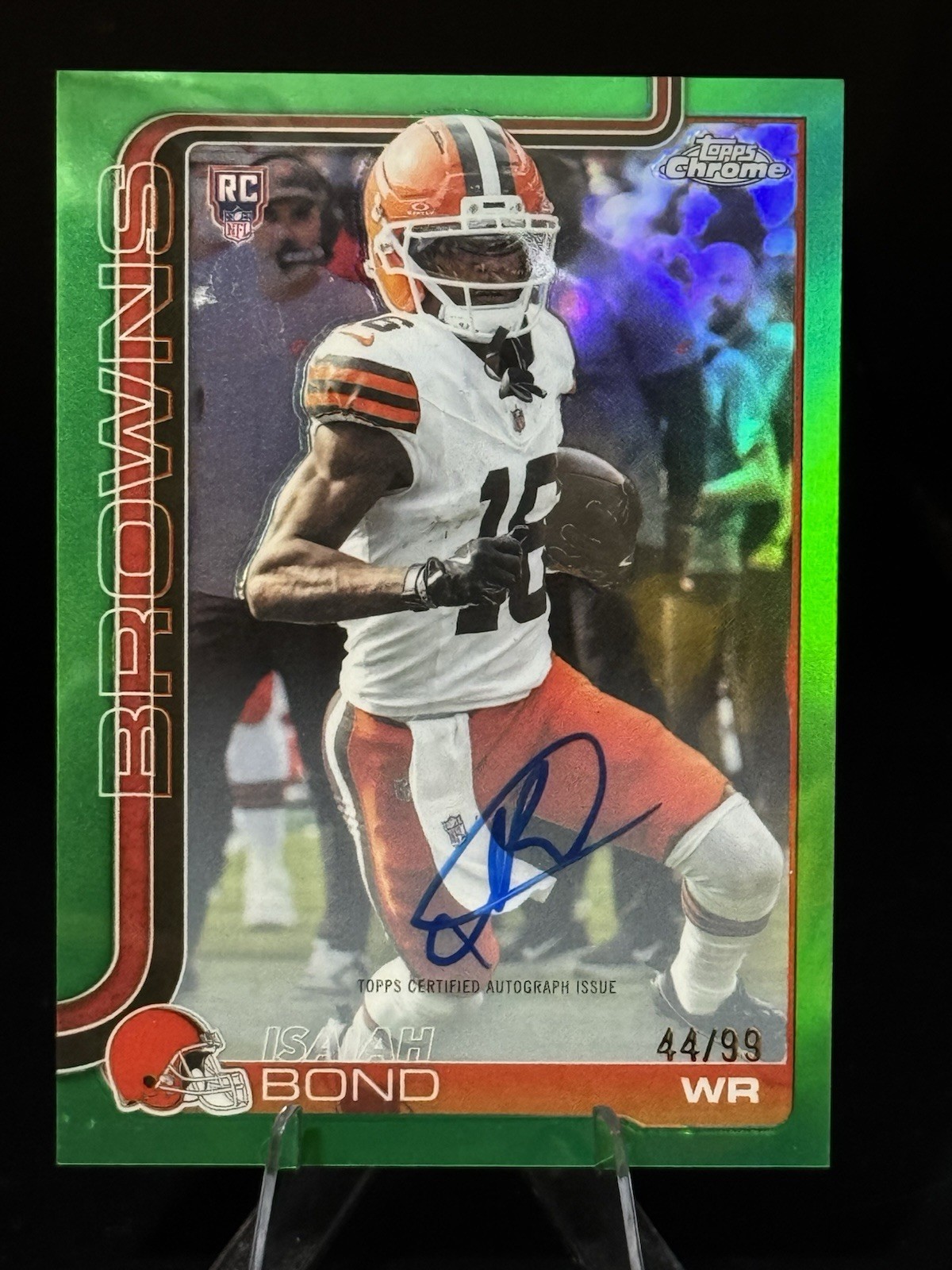 2025 Topps Chrome - Rookie Autographs Isaiah Bond Green Refractor /99 (AU, RC)