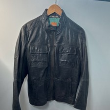 BOSS Black Jacket Mens 38 Stand-Up Collar Zip...