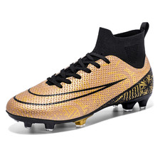 Men'S Soccer Cleats Professional High-Top Football Shoes Outdoor Spikes Soccer S