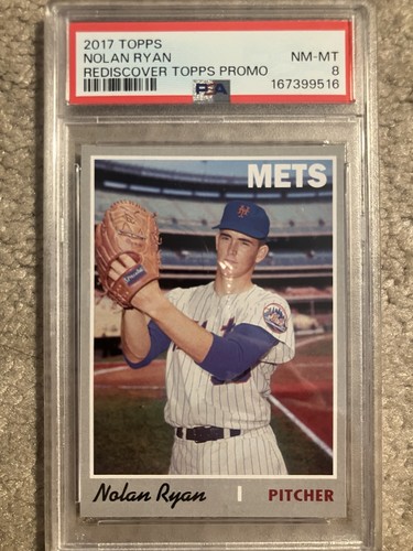 Topps 2017 Nolan Ryan Rediscover Topps #RT-4 PSA 8 Insert New York Mets