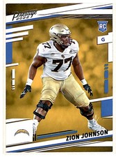 2022 Panini Prestige Zion Johnson RC Los Angeles Chargers #381