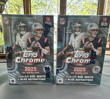 2025 NFL Topps Chrome Football Value Blaster Box Sealed Lot (4 Boxes)