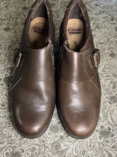 Clarks Collection Shooties Booties Women's 8 Soft Cushion Brown Leather Casual - Picture 7 of 7