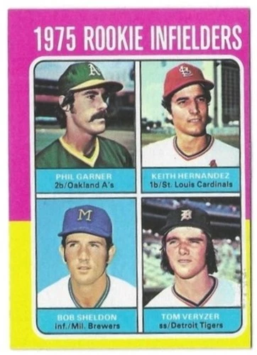 1975 TOPPS MINI KEITH HERNANDEZ / PHIL GARNER ROOKIE CARD #623 (CARDINALS