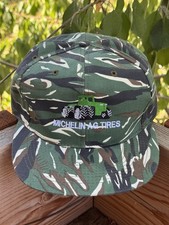 Vintage Michelin AG Tires Camo Trucker Hat Snapback St. Lucie Battery & Tire