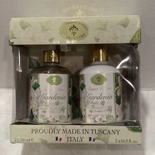 GARDENIA w/ JASMINE EXTRACT Saponificio Artigianale Italy Hand & Body Wash Set