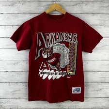 Vintage University Of Arkansas 90's Capital Graphics T Shirt Big Red Hog USA S/S