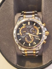 Citizen Men?s CHRONO A-T Alarm Radio Controlle Two Tone Watch AT4004-52E