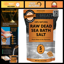100 Pure Dead Sea Bath Salt - 5 LB Bulk Resealable Pack, Rich in Minerals  Mud