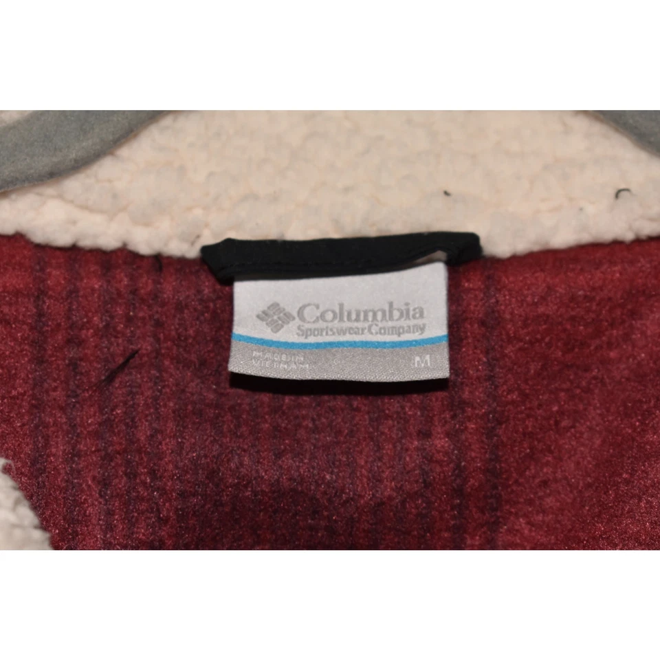 Chaqueta polar COLUMBIA $100 Benton Springs superpuesta roja a cuadros mediana Foto 4 de 4
