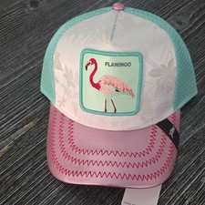 The Farm Flamingo Embroidered Patch Mesh Back...
