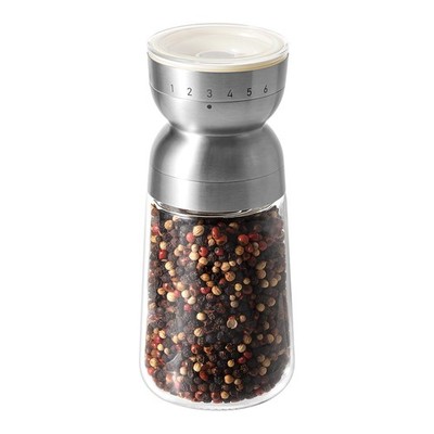 Pepper Grinder Salt Grinder Manual - External Adjustable Coarseness with 6 Se...