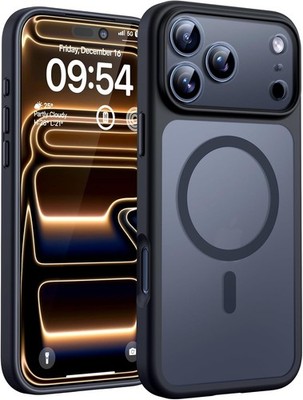 For iPhone 17 Pro Max Phone Case, Full Camera Protection, Translucent Matte blck