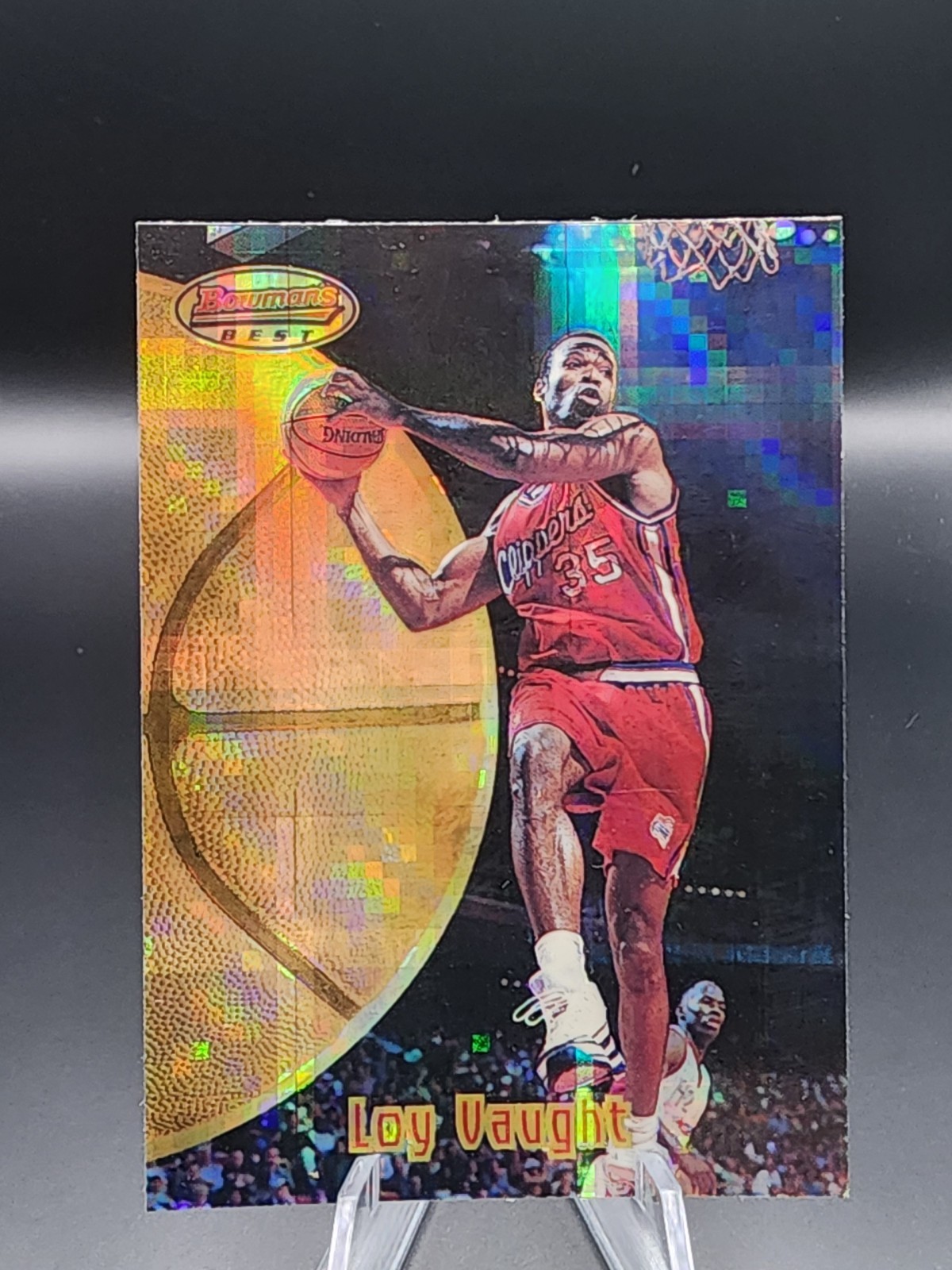 1997-98 Bowman's Best Atomic Refractor Loy Vaught #83