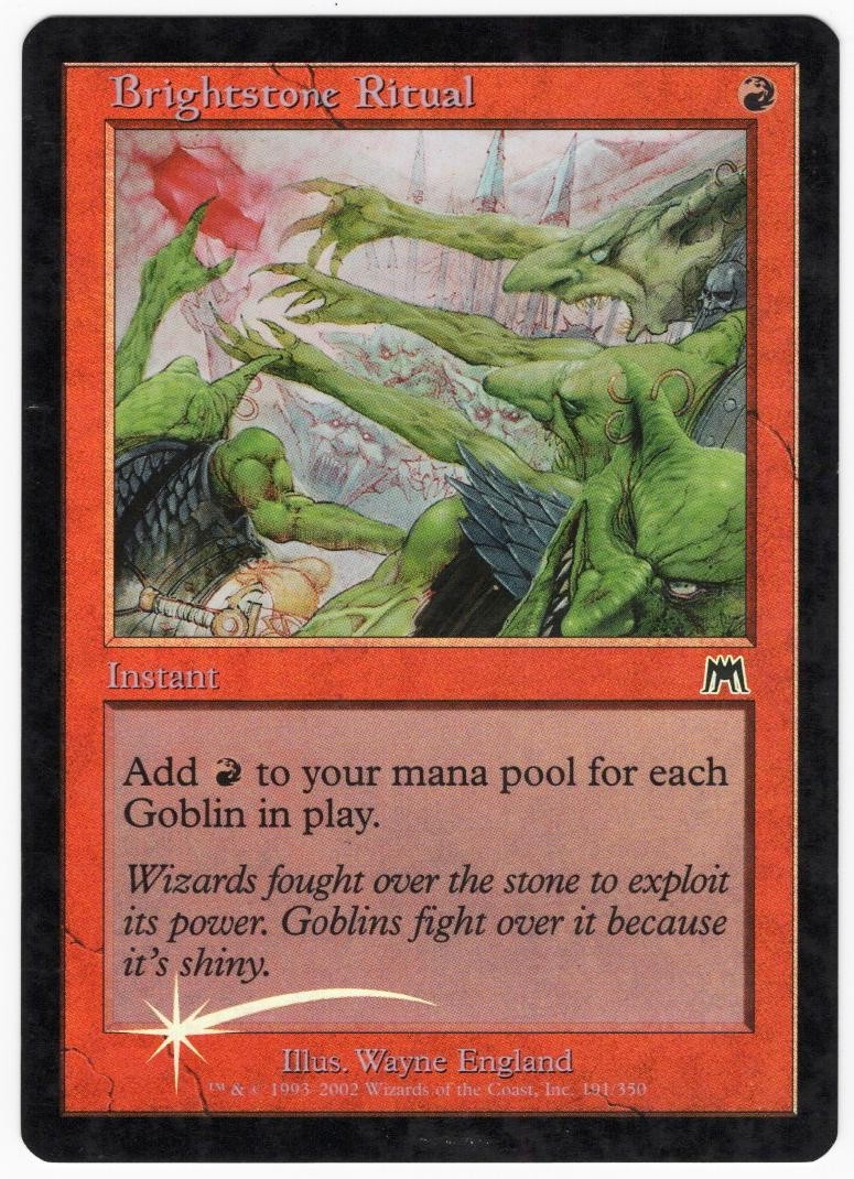 Brightstone Ritual 2002 Onslaught FOIL Red Common Instant MTG LP AZ1