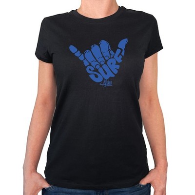 Damen T-Shirt Hang Loose Surf Aloha Geschenkidee Hang Loose Geschenk Präsent Mit