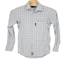 Truewerk Shirt Men Small Button Up Plaid Tech EDO Workwear Polyester Lightweight