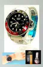 New LIGE Military Silver Black and Red Colour Stainless Steel Date Quarts Watch