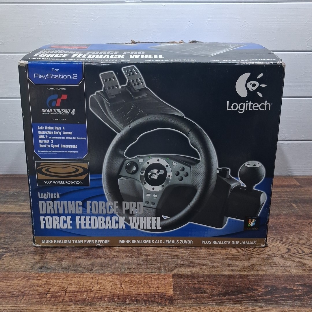 Logitech Driving Force Pro Force Feedback Wheel (E-UJ11) Racing Wheel Never Used