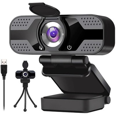 Full HD 1080p Webcam Privacy Shutter Tripod Wide Angle Mic USB Computer Camera