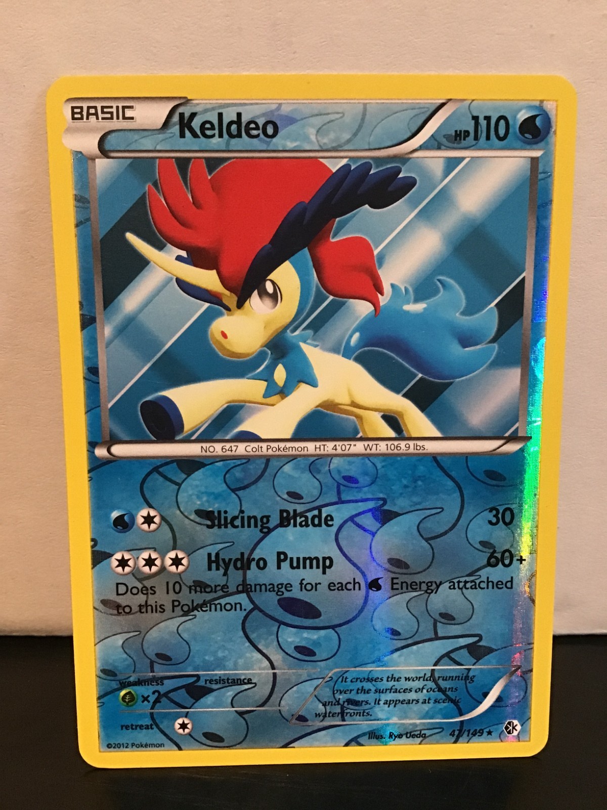 Keldeo 47/149 Rare Pokemon Boundaries Crossed Reverse Holo