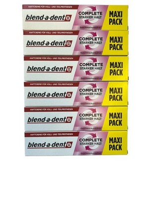 6 x blend-a-dent Haftcreme Complete starker Halt geschmacksneutral je 70 Gramm