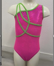 Arisbeths  s Leotard Collection Metallic Pink Attitude Gymnastics Leotard AS